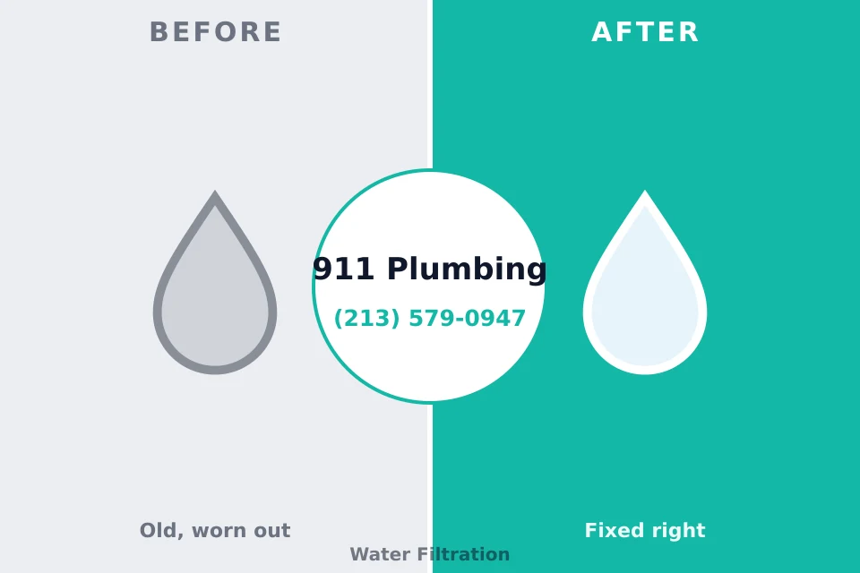 Before and after: plumbing repair Brookside, AL